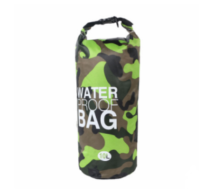 Camouflage waterproof bucket bag beach bag waterproof bucket bag outdoor drifting waterproof bag waterproof bag (Option: Green-10L)