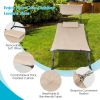 Patio Hanging Chaise Lounge Chair with Canopy Cushion Pillow and Storage Bag